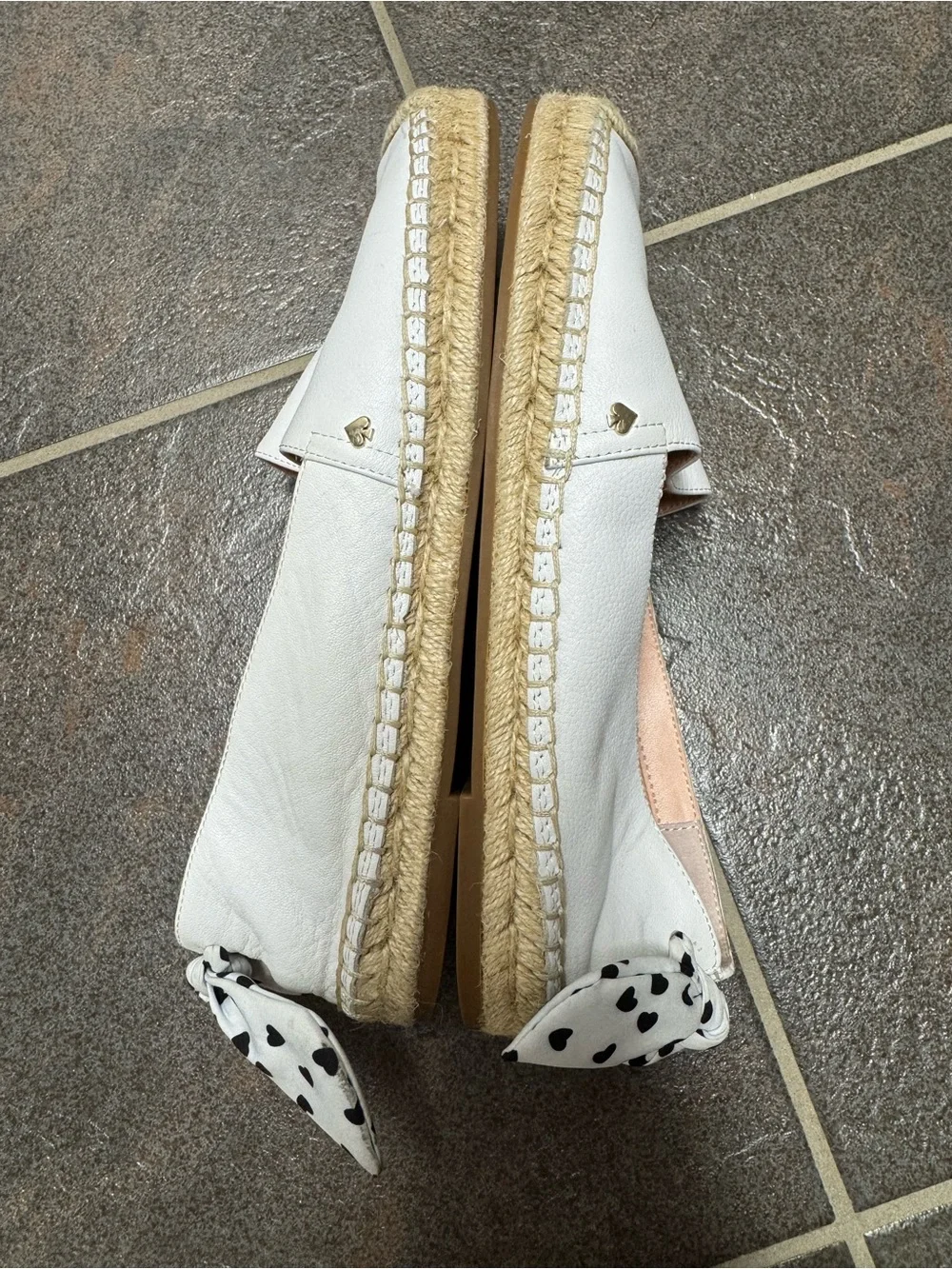 Kate Spade New York Womens Tie Back Grayson Slip On Espadrille Shoes White 7.5